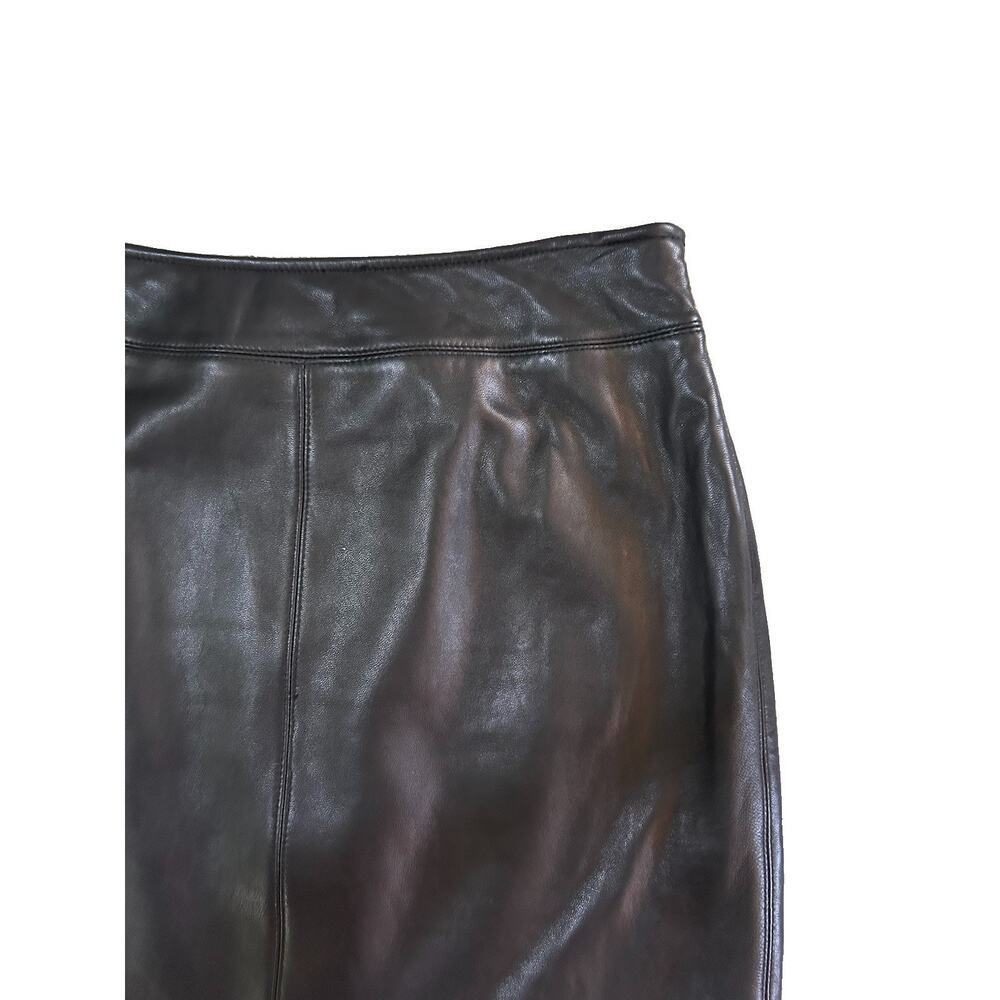 Vintage 90s Petite Sophisticate Genuine Leather Mini Skirt Women’s Size 6 - Picture 2 of 5